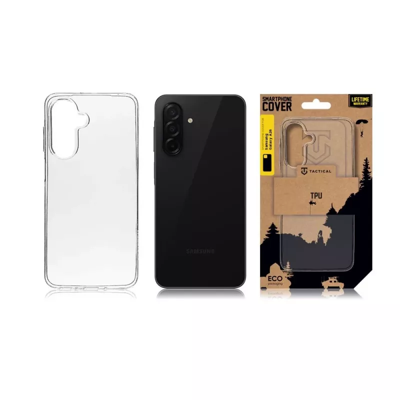 Tactical aizmugures vāciņš TPU Galaxy A26 5G caurspīdīgs