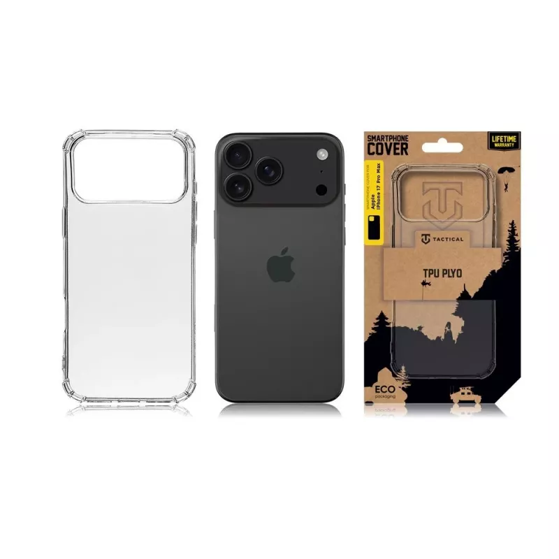 Tactical vāciņš TPU Plyo Apple iPhone 17 Pro Max — caurspīdīgs