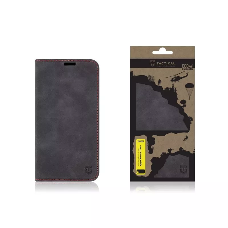Tactical Book Cover Xproof iPhone 17 Pro Black Hawk melns