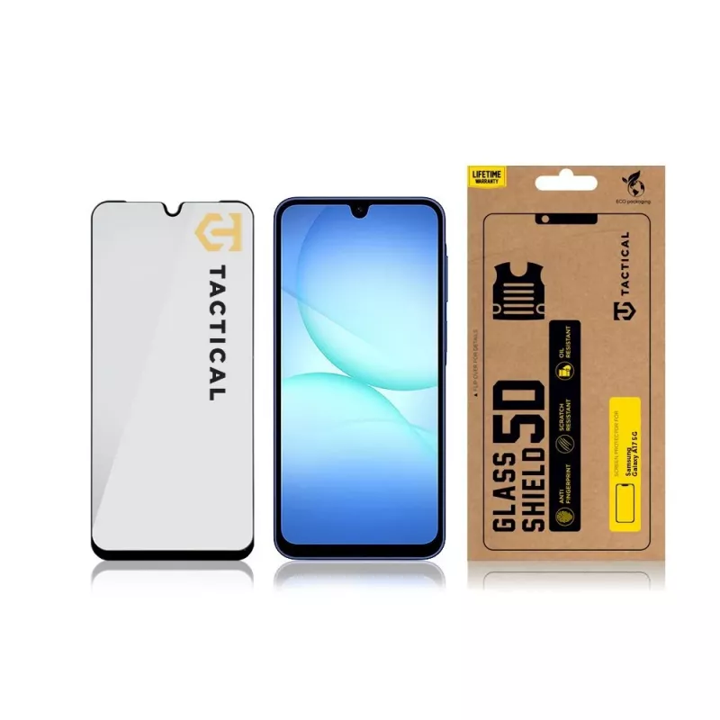 Tactical Glass Shield 5D Galaxy A17 4G/5G Melns
