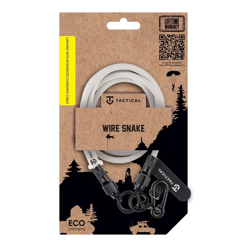 Tactical Crossbody Strap Wire Snake USB-C 1.2m White