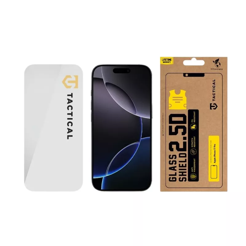 Tactical Glass Shield 2.5D for iPhone 17 Pro Clear