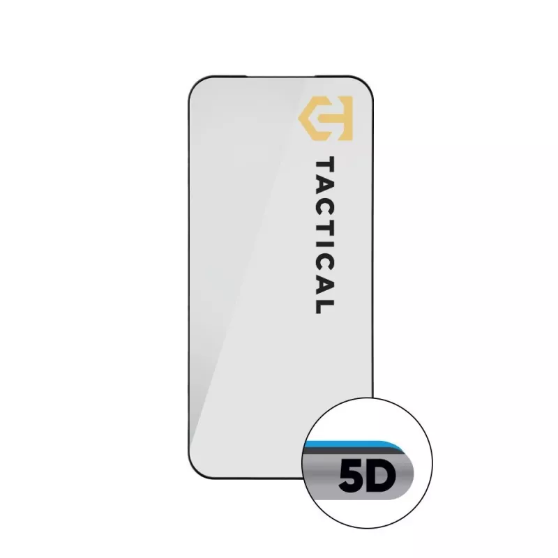 Tactical Glass Shield 5D iPhone 17 Pro Max Melns