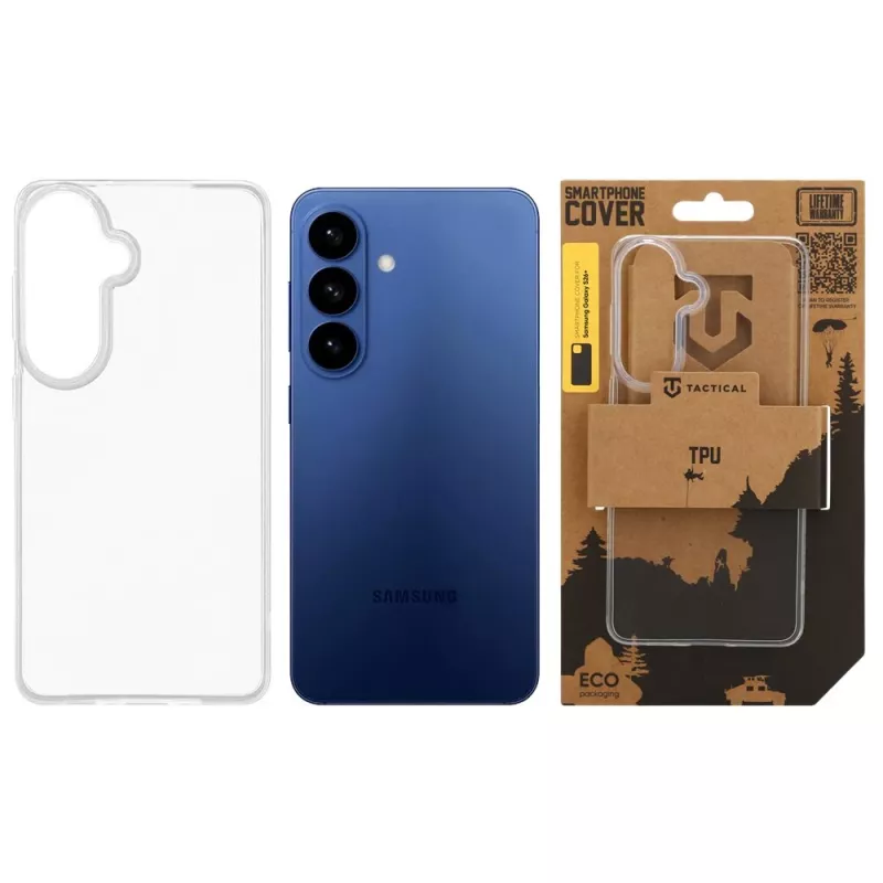 Tactical aizmugures vāciņš TPU Galaxy S26+ caurspīdīgs