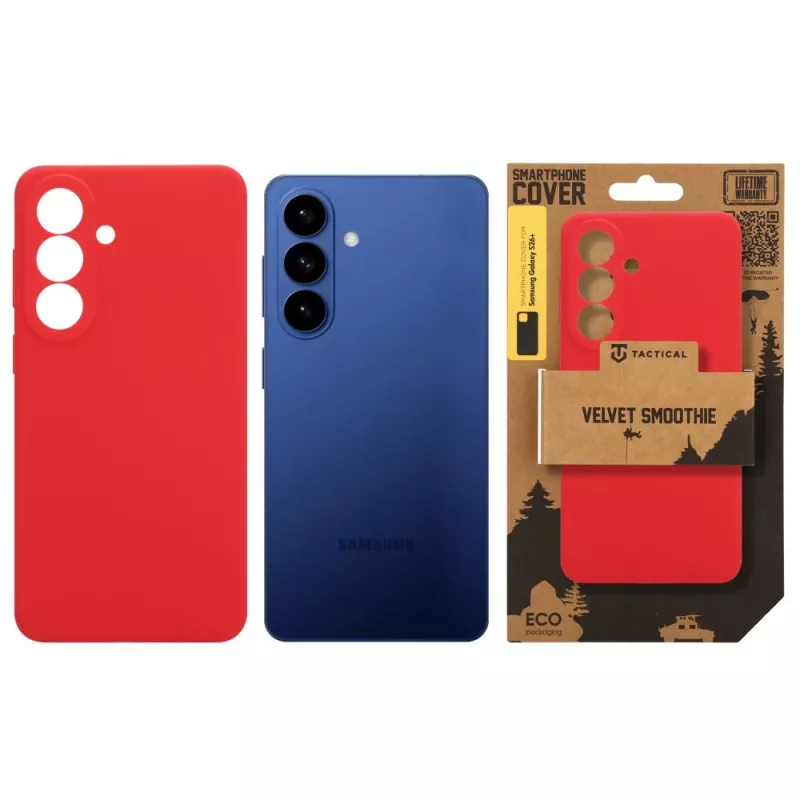 Tactical aizmugures vāciņš Velvet Smoothie Samsung Galaxy S26+ — Chilli Red