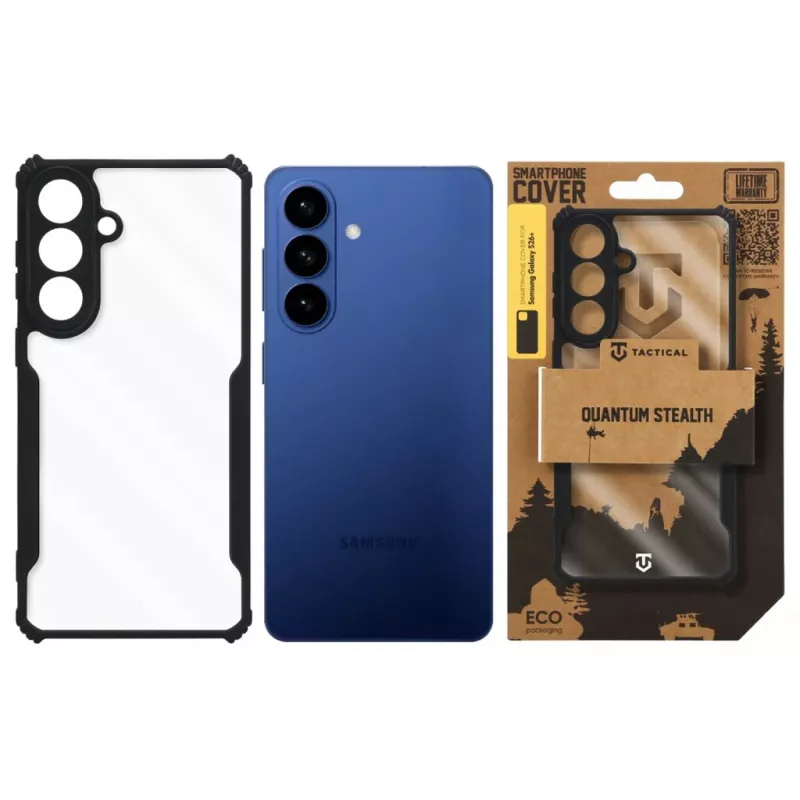 Tactical Back Cover Quantum Stealth Galaxy S26+ caurspīdīgs/melns