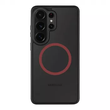 Taktiskais aizmugurējais vāciņš MagForce Hyperstealth 2.0 Samsung Galaxy S26 Ultra, melns/sarkans