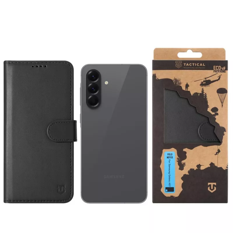 Tactical Book Cover Field Notes Galaxy A57 Black