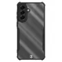 Tactical Quantum Stealth aizmugures vāciņš Galaxy A57 caurspīdīgs/melns