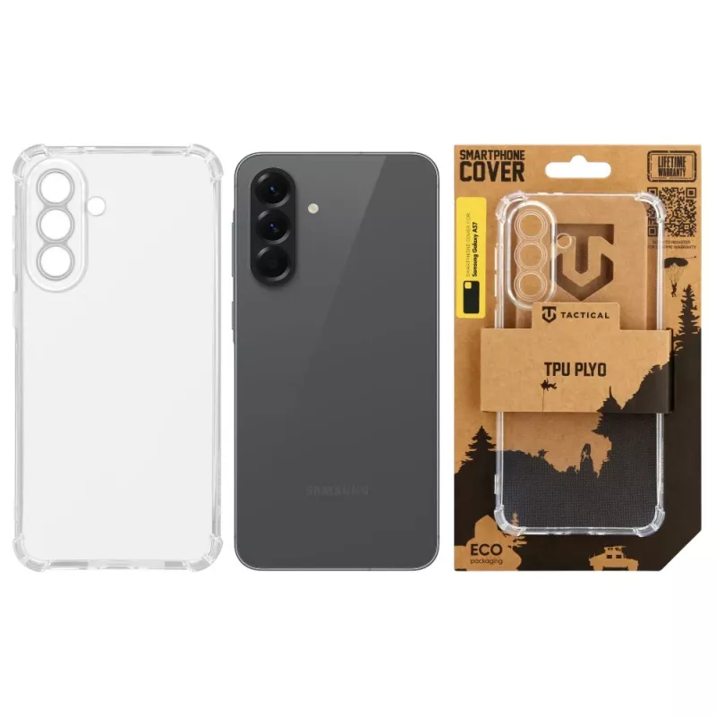 Tactical Back Cover TPU Plyo vāks Samsung Galaxy A57 — caurspīdīgs