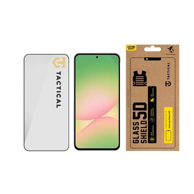 Tactical Glass Shield 5D Samsung Galaxy A57 Melns