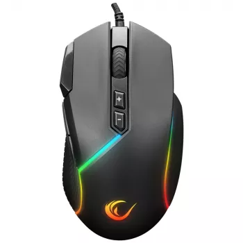 Rampage Comfort Gaming Mouse SMX-G39, Programmējama 12800 DPI RGB, Melna