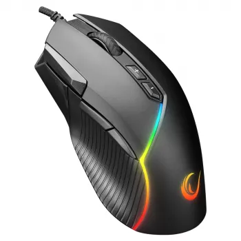 Rampage Comfort Gaming Mouse SMX-G39, Programmējama 12800 DPI RGB, Melna