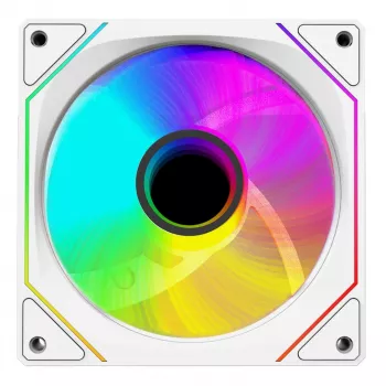 Rampage 120mm 1800RPM Infinite Loop ARGB White PWM Case Fan
