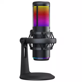 Rampage Bemol RGB USB-C spēļu mikrofons, melns