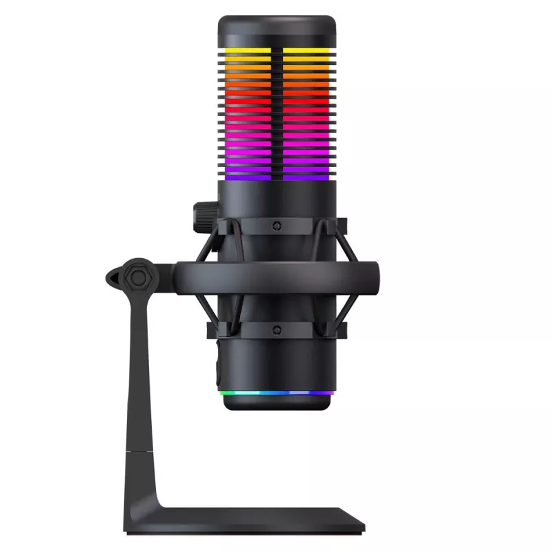 Rampage Bemol RGB USB-C spēļu mikrofons, melns