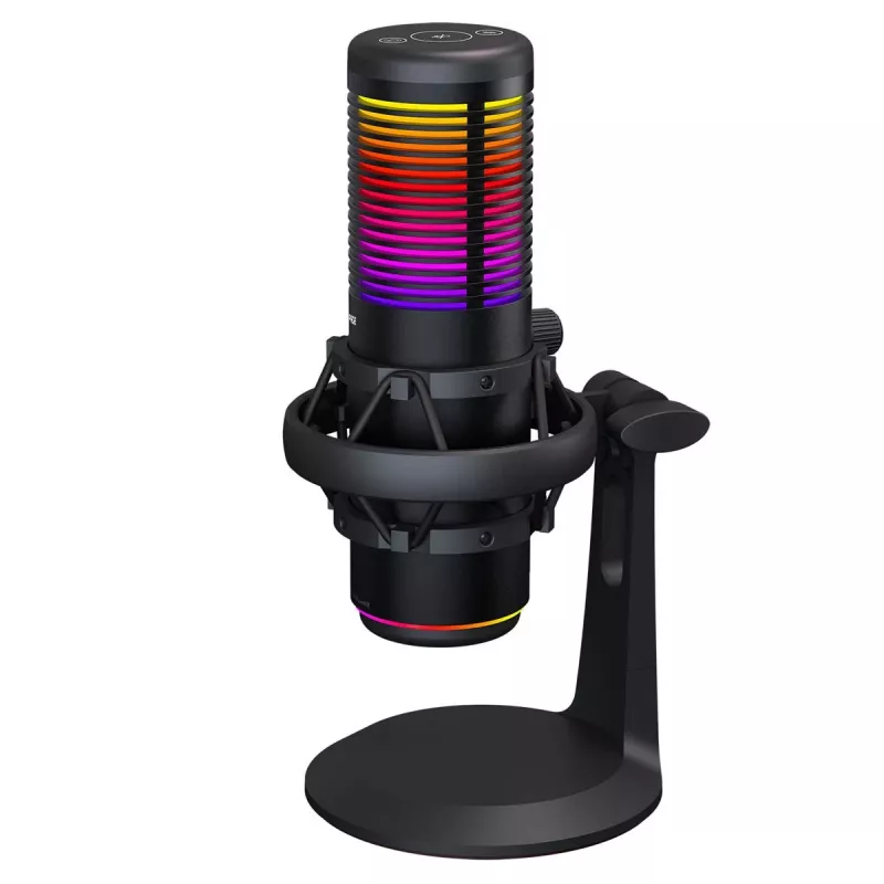 Rampage Bemol RGB USB-C spēļu mikrofons, melns
