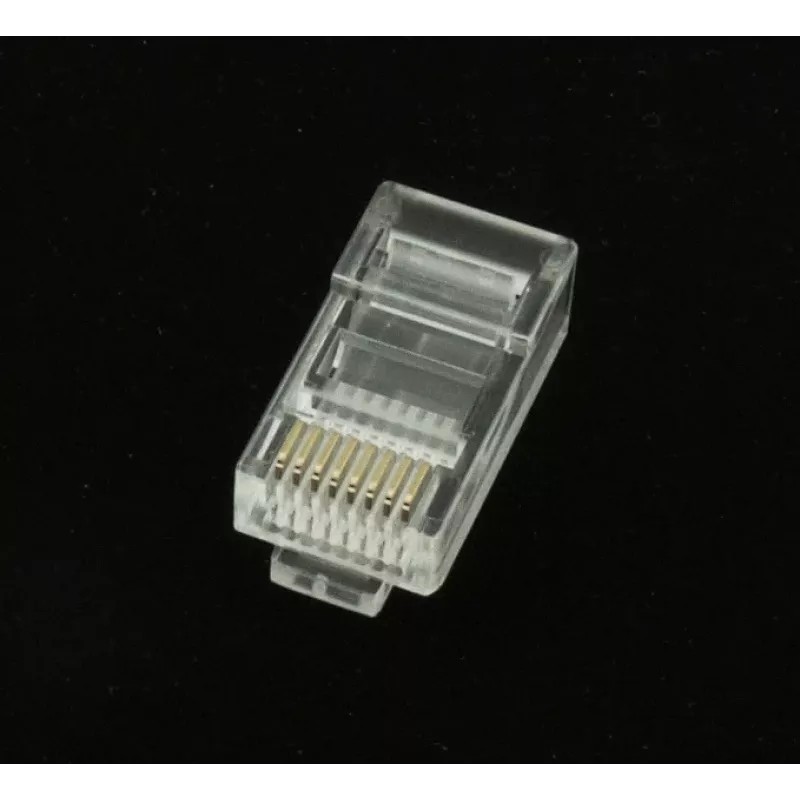 Gembird LC-8P8C-002/50 RJ-45 Modular Plug, Transparent, Gold-Plated, 50-Pack