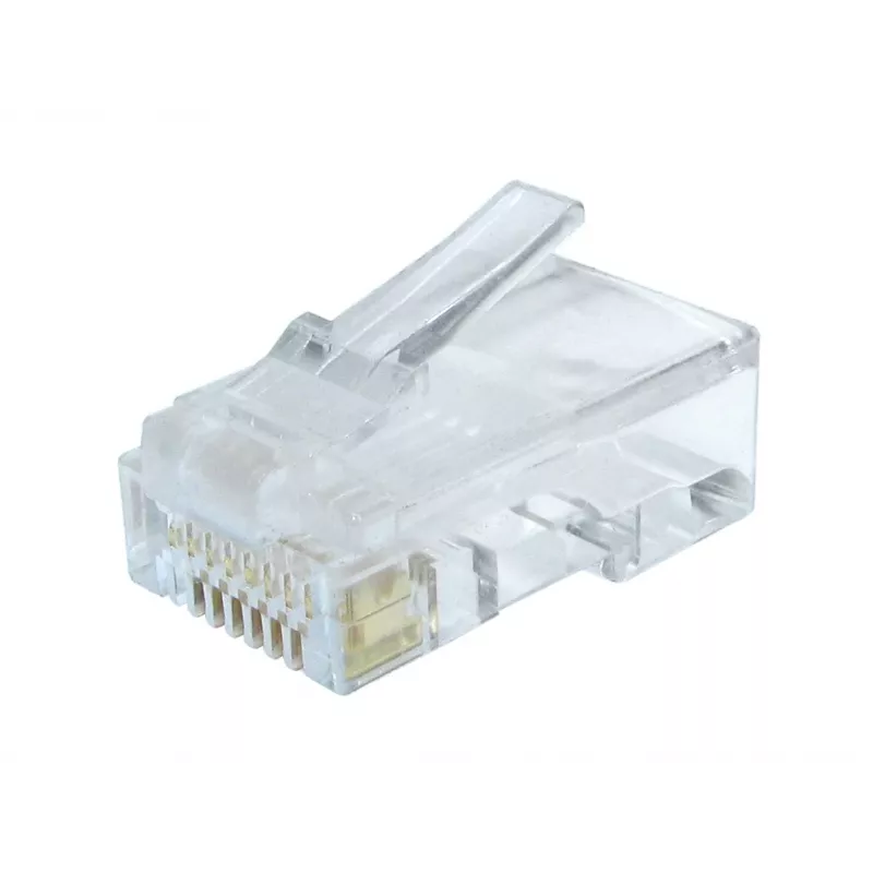 Gembird LC-8P8C-002/50 RJ-45 Modular Plug, Transparent, Gold-Plated, 50-Pack