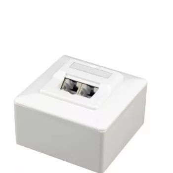 Gembird Cablexpert MWS-2S6-01 Kontaktligzda ar RJ45 Cat.6 sienas paneli balta