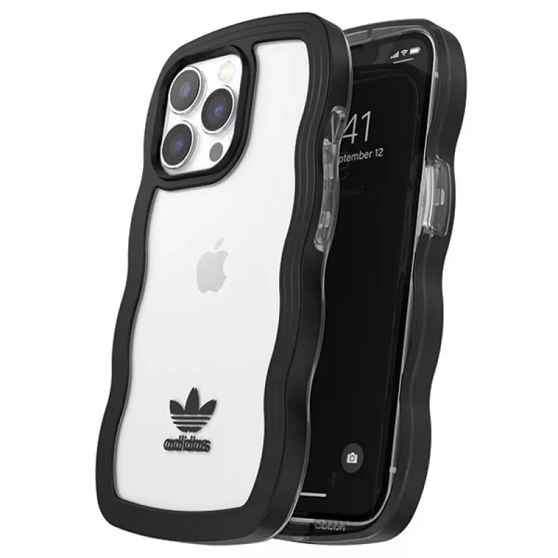 Adidas OR Wavy Case iPhone 13 Pro / iPhone 13 6.1 inch Melns Caurspīdīgs