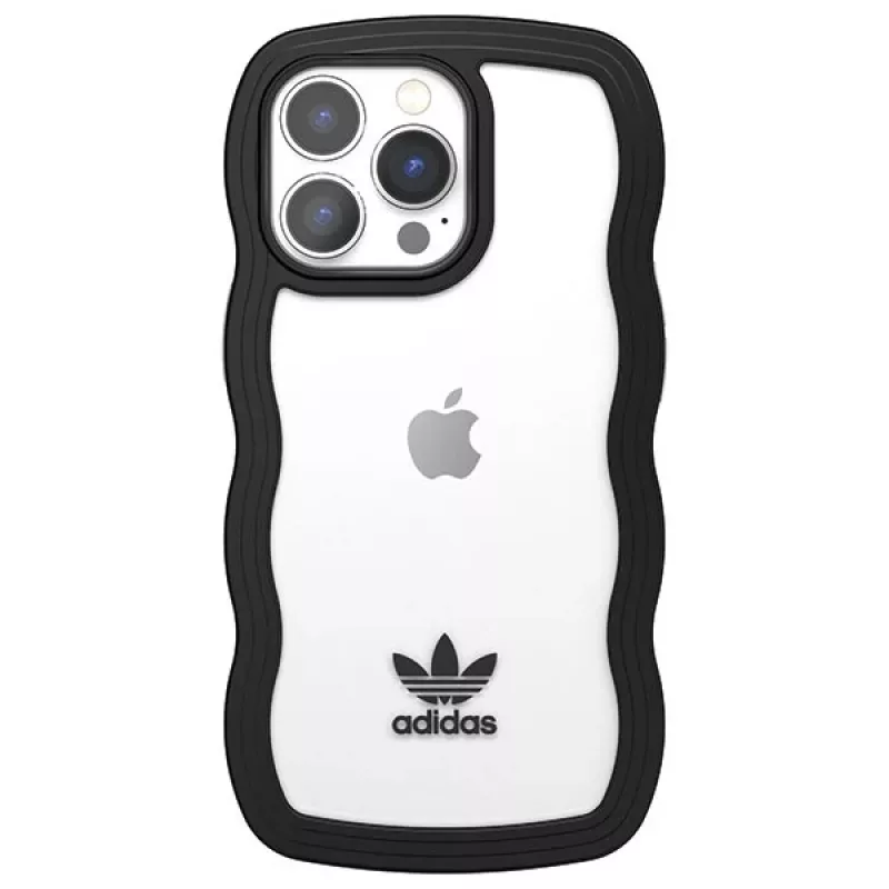 Adidas OR Wavy Case iPhone 13 Pro / iPhone 13 6.1 inch Melns Caurspīdīgs