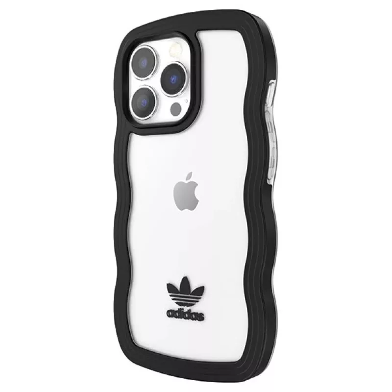 Adidas OR Wavy Case iPhone 13 Pro / iPhone 13 6.1 inch Melns Caurspīdīgs