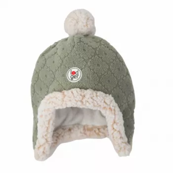 Lodger Double-Layer Winter Fleece Hat Elm Sage Green 1-2 Years