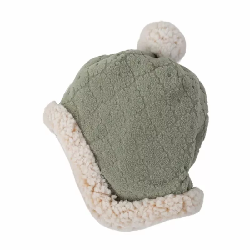 Lodger ziemas flīsa cepurīte ar diviem slāņiem, salvijzaļa, Fleece Elm, 1-2 g.