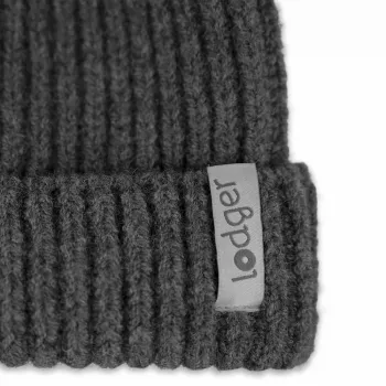 Lodger 100% Merino Wool Baby Hat Graphite Pigeon 3-6 Months