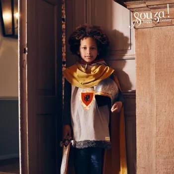 Souza! Marcus Knight Soft Armor Costume with Cape for Children 3-4 Years