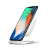 ZENS Fast Wireless Charger Stand 10W Balts