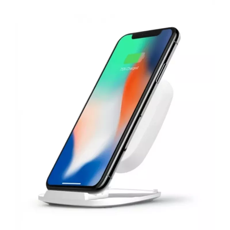 ZENS Fast Wireless Charger Stand 10W Balts