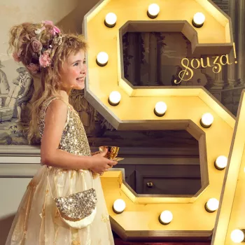 Souza! Angelique Gold Sequined Shoulder Bag bērniem