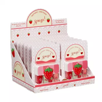 Souza! Children's Nail Polish Set - 4 Fruit-Themed Water-Based Peel-Off Nail Polishes, Gift Box