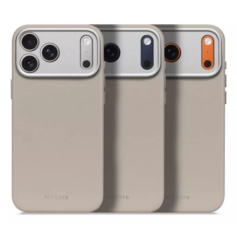 Decoded ādas aizmugurējais vāciņš iPhone 17 Pro Max MagSafe saderīgs Solid Clay