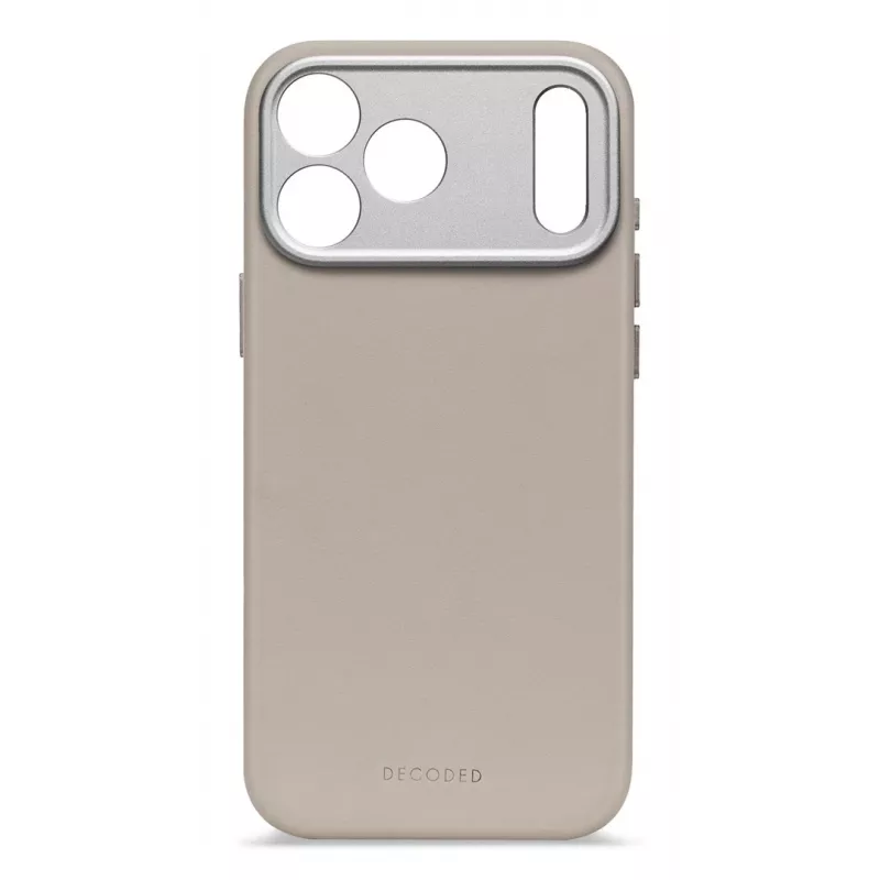 Decoded ādas aizmugurējais vāciņš iPhone 17 Pro Max MagSafe saderīgs Solid Clay