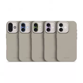 Decoded AntiMicrobial Silicone aizmugurējais vāciņš iPhone 17 MagSafe saderīgs, Soft Taupe