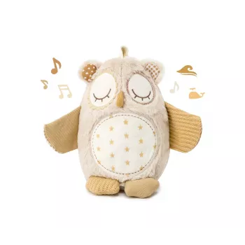 Cloud b Nighty Night Owl Smart Sensor Sound Machine mīkstā rotaļlieta