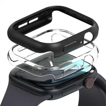 RINGKE SLIM 2-PACK APPLE WATCH 10 / 11 (46 MM) CLEAR & MATTE BLACK