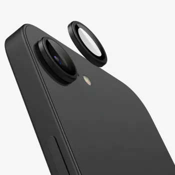 Spigen Optik Pro Glas.tR EZ Fit Camera Protector 2-Pack iPhone 16E/17E Melns
