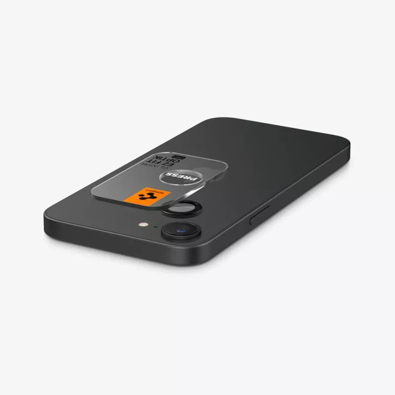 Spigen Optik Pro Glas.tR EZ Fit Camera Protector 2-Pack iPhone 16E/17E Melns