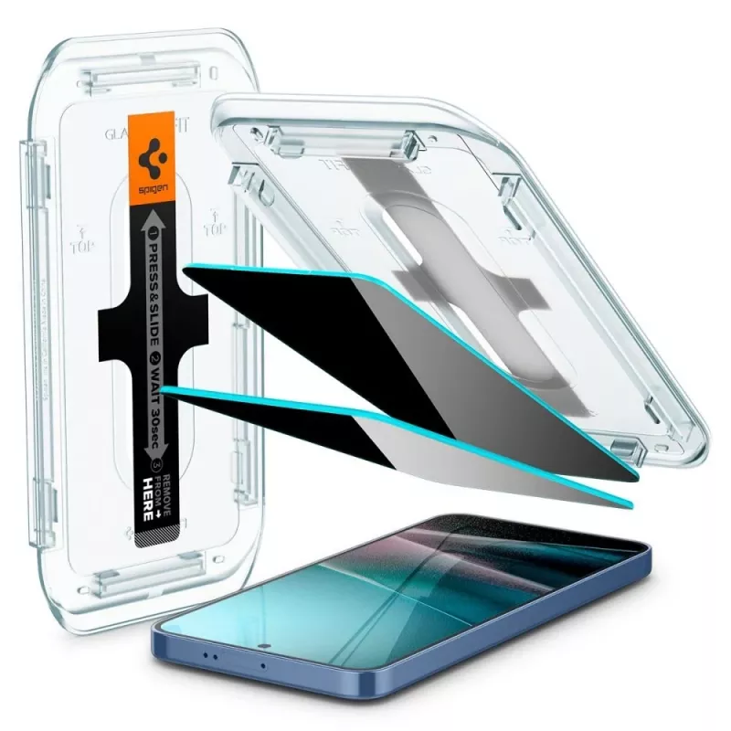 Privātuma rūdītais stikls Spigen Glas.TR EZFIT HD Privacy Samsung Galaxy S24+ 2 gab.