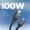 SPIGEN EB10020CC Essential USB-C to USB-C kabelis 100W 200cm Melns