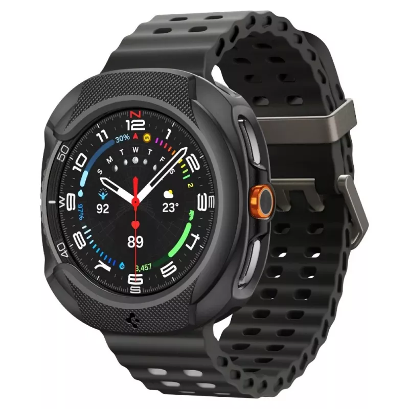 Spigen Liquid Air maciņš Samsung Galaxy Watch 8 Classic (46 mm), matēti melnā krāsā (ACS09841)