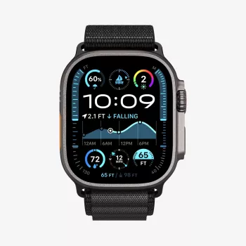 Spigen WBF1 Siksniņa Apple Watch 8 / 9 / 10 / 11 / SE / Ultra (44 / 45 / 46 / 49 mm) Melna