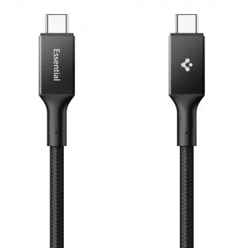 SPIGEN EB10015CC Essential USB-C to USB-C kabelis 100W 150cm Melns