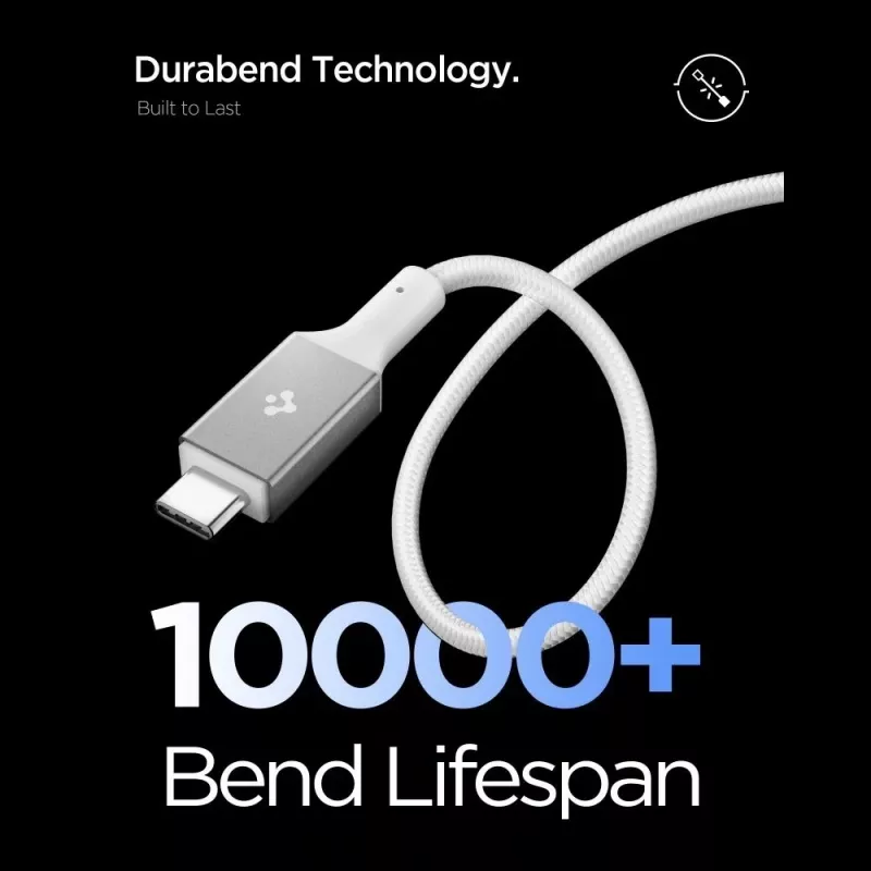 SPIGEN EB24015CC Essential Type-C kabelis 240W 150cm Balts