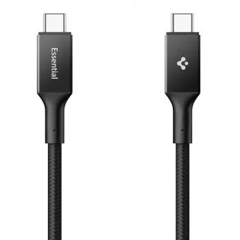 SPIGEN EB24015CC Essential USB-C to USB-C kabelis 240W 150cm Melns
