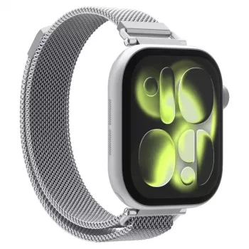 Spigen WBM4 Nerūsējošā tērauda siksniņa Apple Watch 8/9/10/11/SE (40/41/42mm) Sudraba
